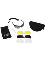 Armee Sportbrille mit 3 Ersatzgläser schwarz