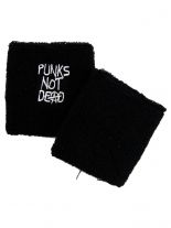 Schweißbänder Punks not dead weiß