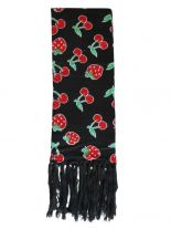 Winterschal Erdbeeren und Kirschen