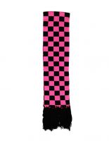 Winterschal schwarz pink kariert