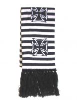 Winterschal Eisernes Kreuz schwarz weiss