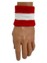 Schweißbänder rot weiß