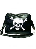 Tasche Totenkopf schwarz weiß