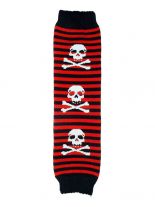 Beinstulpen Totenkopf gestreift