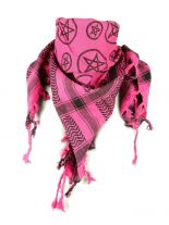 PLO Tuch Pentagramm pink