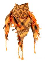 PLO Tuch Totenkopf orange kariert