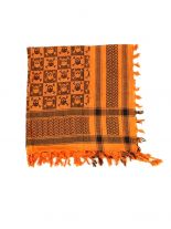 PLO Tuch Totenkopf orange kariert