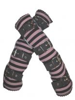 Armstulpen mit Schnalle pink gestreift