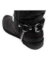 Leder Stiefelband Totenkopfnieten
