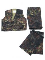 2 teiliger Militär Kinder Anzug flecktarn