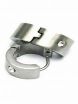 Creolen Ohrring aus Edelstahl mit Stein