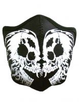 Motorrad Biker Maske Skull schwarz weiß
