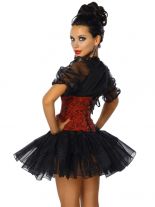 elegante Oktoberfest Dirndl Bluse schwarz transparent