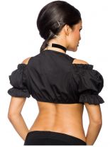 elegante Oktoberfest Dirndl Bluse schwarz