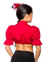 elegante Oktoberfest Dirndl Bluse rot