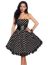Petticoat Rockabilly Kleid mit weißen Punkten