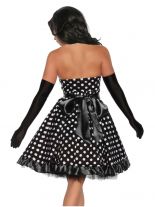 Petticoat Rockabilly Kleid mit weißen Punkten