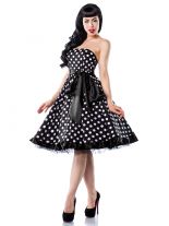Petticoat Rockabilly Kleid mit weißen Punkten