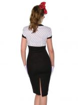 Rockabilly Pin-Up Vintage-Kleid schwarz weiß mit Punkten