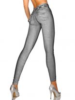 Leggings in Jeans Optik grau mit Sternen