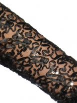 langärmliges Mini Kleid schwarz in Pailletten Optik
