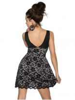 Kleid Blumenmuster mit Spitze