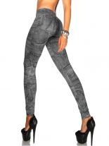 Leggings in Jeans Style Optik grau