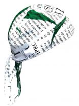 Bandana Cap Hanfblatt grün weiß