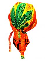 Bandana Cap Hanfblatt orange