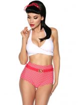 Rockabilly Style Wende Bikini rot weiß mit Punkte