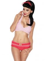 Rockabilly Style Wende Bikini rot weiß mit Punkte