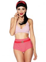 Rockabilly Style Wende Bikini rot weiß mit Punkte
