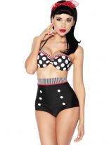 Rockabilly Style Push Up Bikini Punkte