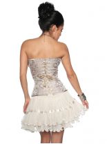 Corsage mit eleganten Muster creme