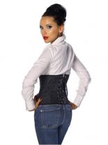 Brokat Taillen Corsage schwarz mit Muster
