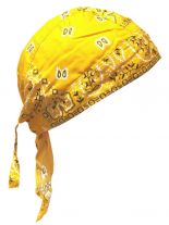 Bandana Cap Old School gelb weiß