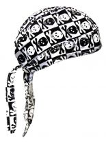 Bandana Cap Totenköpfe schwarz weiß klein