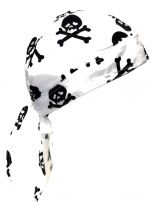 Bandana Cap Dead Heads weiß