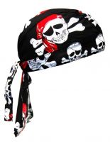 Bandana Cap Piraten rot schwarz