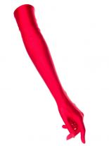Armstulpen aus Satin rot