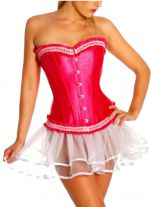 2-lagiger Rockabilly Petticoat-Rock weiß
