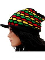 Rasta Mütze grün gelb rot