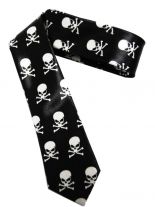 Krawatte skulls weiß