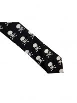 Krawatte skulls weiß