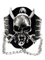 Lederarmband Schwerter mit Ketten