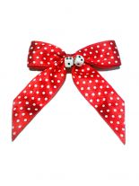 Haarspange rot Schleife mit Würfel