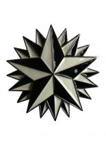 Gürtelschnalle Stern schwarz weiß
