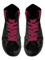 Schnürsenkel schwarz pink schmal