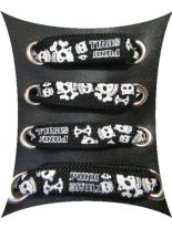 Schnürsenkel Punk Skull schwarz schmal