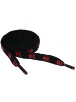 Schnürsenkel roter Totenkopf schmal